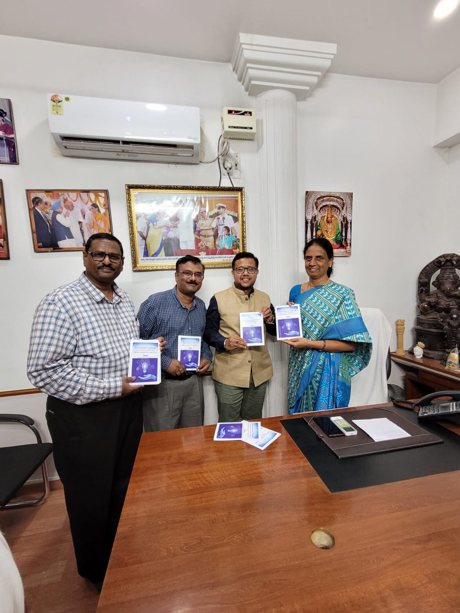 IprasSociety's tweet photo. On the Eve of World IP day @SabithaindraTRS Mam launched the Handbook on IPR & Innovations for schools in English and Telugu.The book will help trigger young minds to appreciate innovation& IPRs that have changed our lives.@KTRBRS @cgpdtm_india @DPIITGoI #ip4all #WorldIPDay https://t.co/HcT9YzoR4B