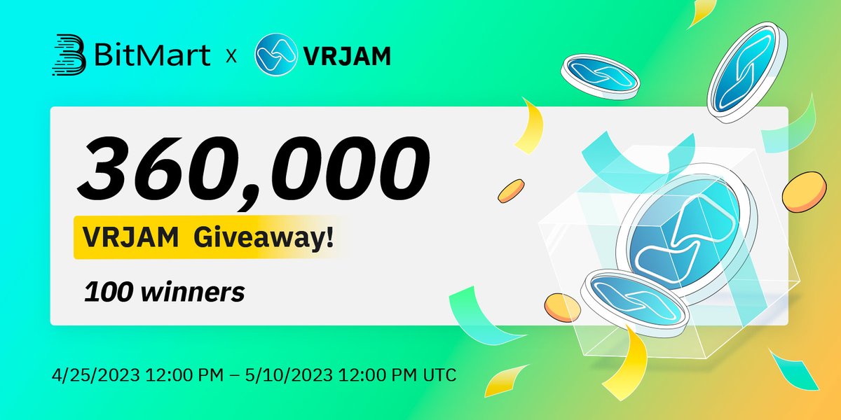 🌟BitMart X VRJAM Airdrop

1⃣Follow <a href="/BitMartResearch/">BitMart Research｜$BMX HODLer</a> &amp; <a href="/BitMartExchange/">BitMart</a> &amp; <a href="/VRJAM_/">VRJAM</a>
2⃣Join t.me/BitMartExchang… &amp; t.me/VRJAMOfficialA…
3⃣RT &amp; Tag 3 frds 
4⃣Fill forms.gle/56G5YTkBnaPXck…

🎁100 winners / 360,000 $VRJAM
Register👉bitmart.com/register-refer…
