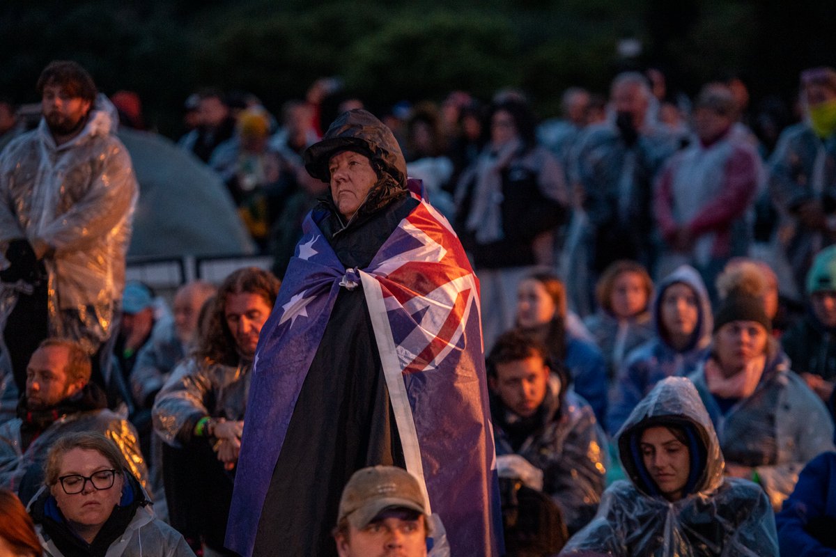 As the haunting sounds of the digeridoo &amp; karanga echoed across the Anzac commemorative site, the dawn service commenced to the backdrop of the sun rising across the muted and solemn crowd.