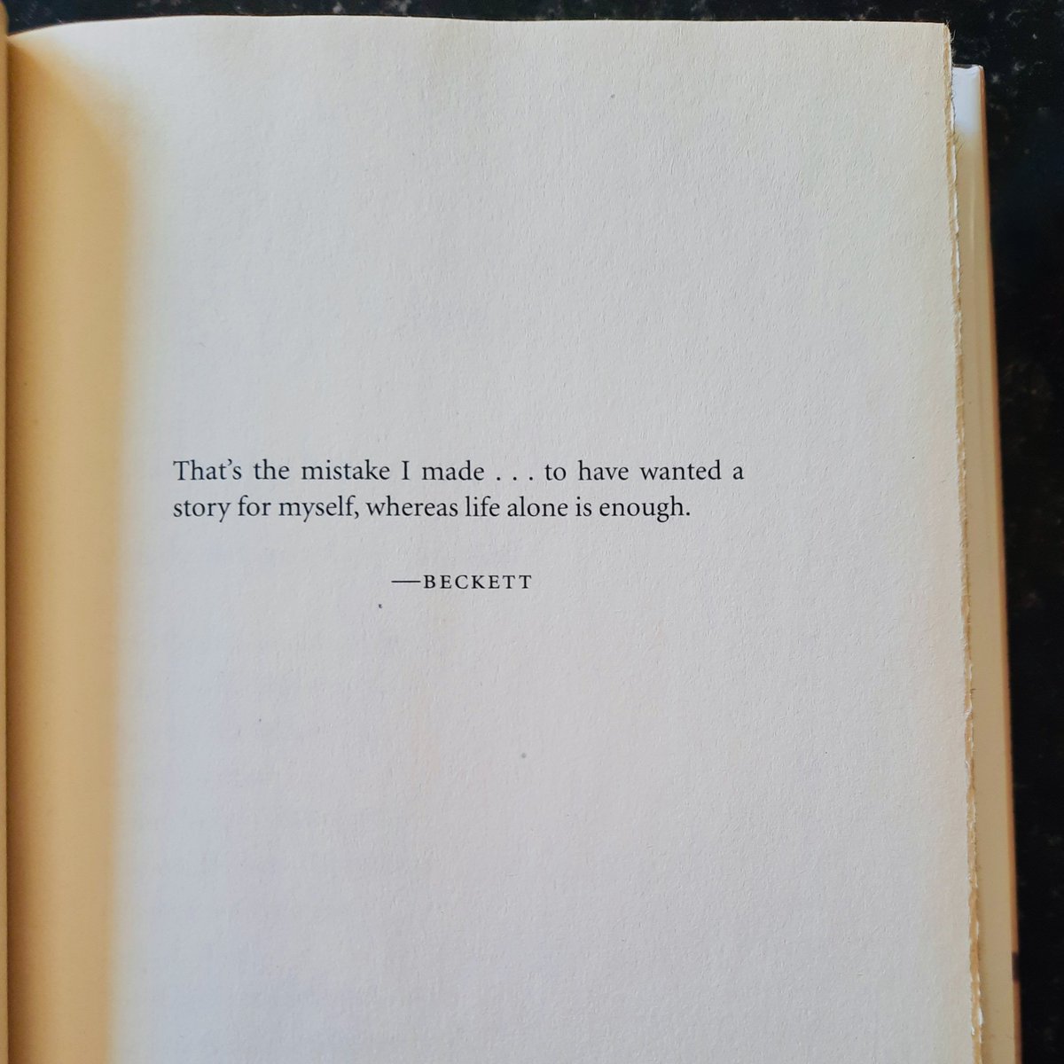 lacancircle's tweet photo. Fine writers do psychoanalysis

“No need of a story, a story is not compulsory, just a life. That’s the mistake I made, one of the mistakes, to have wanted a story for myself whereas life alone is enough.”

Samuel Beckett, Stories and Texts for Nothing, 1955 https://t.co/DxmCPxtbOz