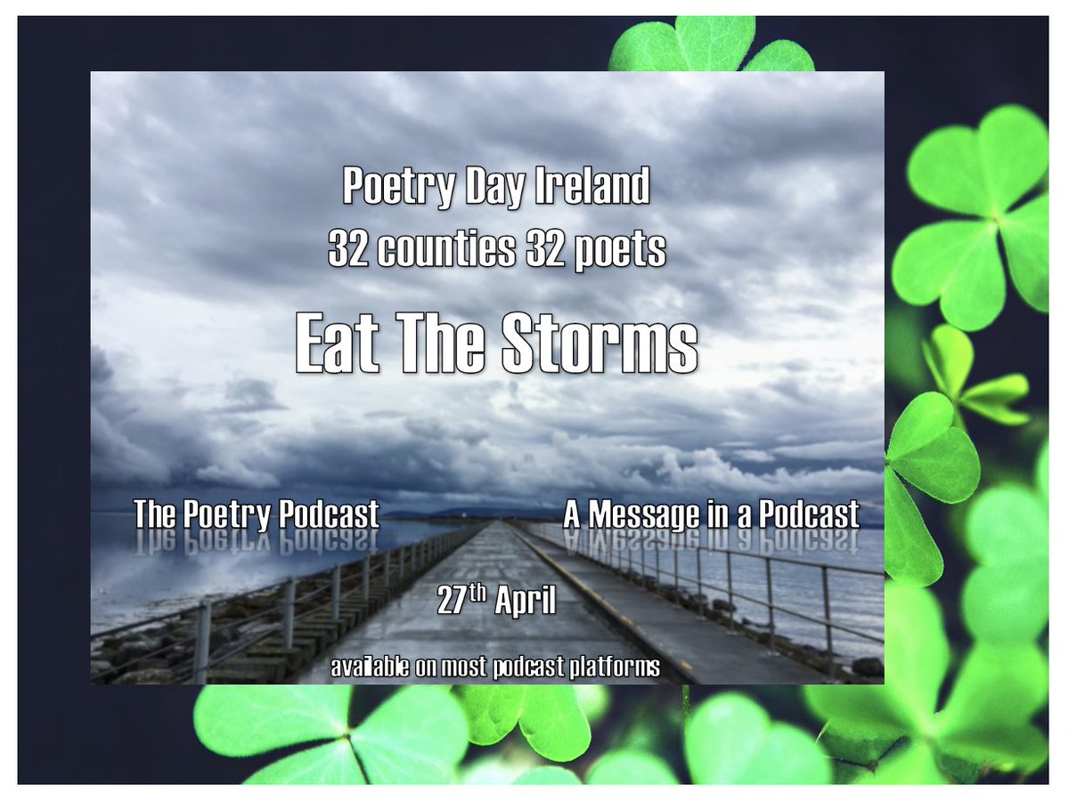 deuxiemepeau's tweet photo. Over at @EatTheStorms we are counting down to @PoetryDay_IRL in association with @poetryireland

A message in a Podcast

Our special episode drops Thursday at 8pm - 32 poets/32 poems/32 counties

Check out the 10 min visual trailer for a tour of Ireland 
https://t.co/hQPCDaa0qJ https://t.co/gwWNL2xzFI