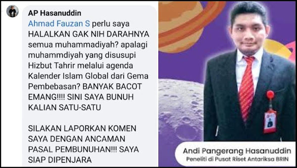 gas____'s tweet photo. Konteks: ini pertanyaan. Apakah betul pegawai BRIN? Jika iya, sudah tes wawasan kebangsaan seperti pegawai KPK belum? Karena kalimat di gambar ini betul2 perkataan seorang teroris yg sesungguhnya, tidak sepantasnya digaji dari uang pajak rakyat 😓 https://t.co/Iu42u0GiZH
