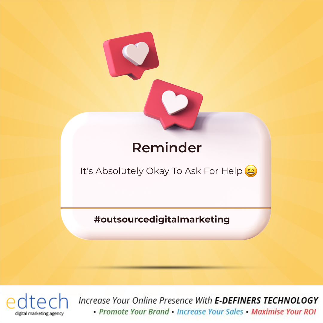 edefiner's tweet photo. Collaborating and asking others for help makes you better and stronger, not weaker. Contact us for #outsourcing digital marketing.

✅ https://t.co/4nNbepAVwM

#edtech #edefiners #digitalmarketing #digitalmarketingoutsourcing  #businessgrowth #marketingagency #businessgoals https://t.co/udj7aVL5AJ