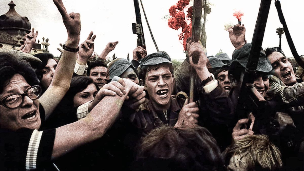 pycpim's tweet photo. The fascist regimes of Salazar and Caetano in Portugal were overthrown on April 25, 1974 by left-wing military officers from the Armed Forces Movement (Captain Movement) with the active participation of the Communists. #Rssterror #CarnationRevolution #Portugal #BJPfascist #CPIM https://t.co/pzXaJ4OQNI