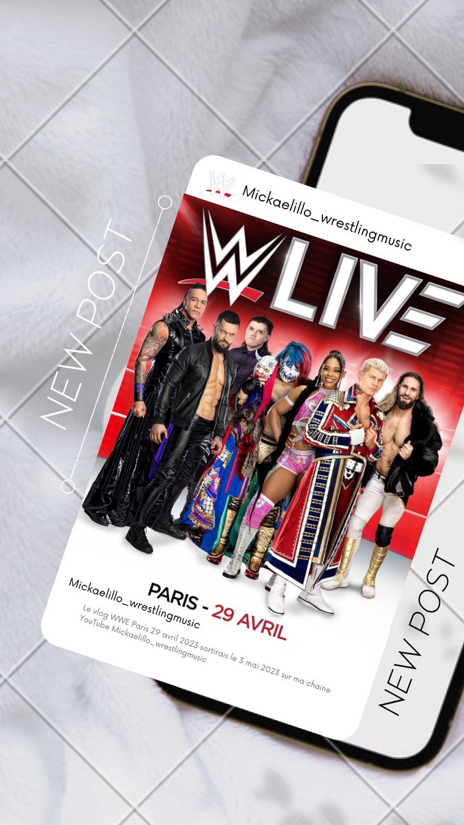 Le 3 mai 2023 je sortirai mon vlog concernant le WWE Live Event Paris du 29 avril 2023 sur ma chaîne YouTube Mickaelillo_wrestlingmusic #wwefrance #WWE #WWEParis #accordarena 

youtube.com/@mickaelillo_w…