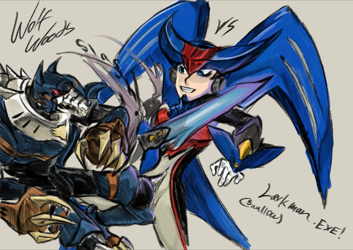 KirbDCypher's tweet photo. My favourite optional bosses Wolf Woods and Larkman.EXE!
#MegaMan #fanart #MegaManBattleNetwork #MegaManStarForce #RyuuseinoRokkuman #RokkumanEguze #Rockman #RockmanEXE #MMBN #MMSF #RnR #REXE #RnR3 #MMSF3 #MMBN5 #REXE5 https://t.co/E0Y67ibyQw