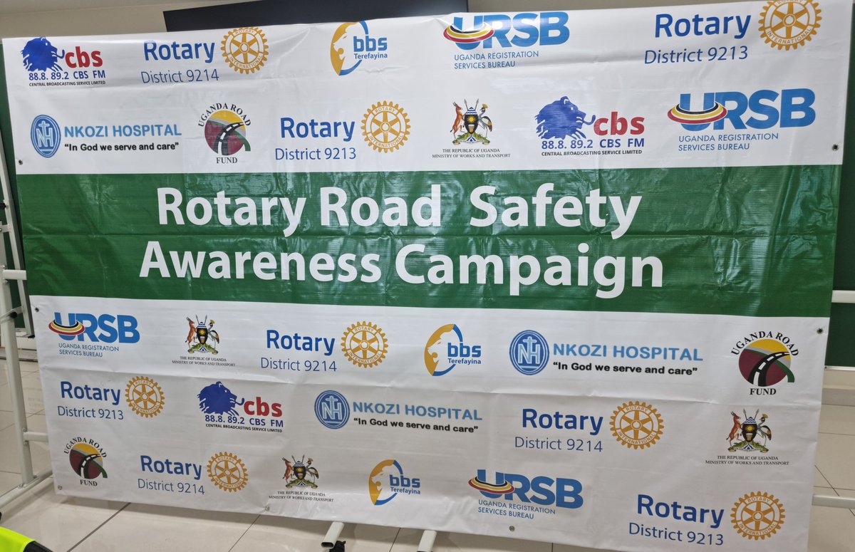 #IMAGINEROTARY 
Rotary District 9214 launches Rotary Road Safety Awareness Campaign Program @UgandaRoadFund