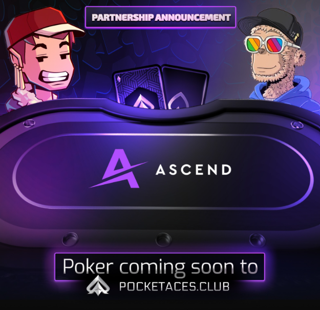 Exciting news! 🎉 We're partnering with <a href="/Pocketaces_club/">Pocket Aces Club</a> for a poker night event! 🃏 Join us for a project vs project tournament with a massive $10k prize pool!
