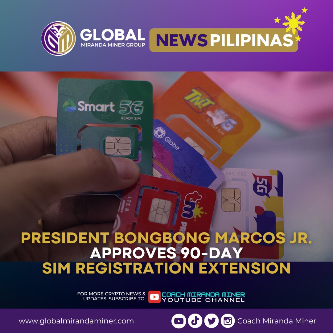 gmmg_official's tweet photo. 🚨 SIM REGISTRATION, EXTENDED NA!
👉 As of Sunday, April 23, more than 82 million SIM cards have been registered, or 49.31% of total active SIMs as of December 2022.
🔗 News Source here: https://t.co/SiCQz95Xto
#GMMGAdvisory #simcardregistrationact #SimCardRegistration https://t.co/HbrYnp96v5