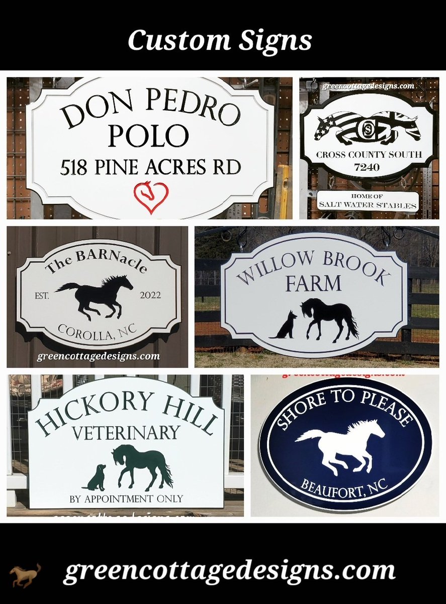 Horse Farm Signs Equestrian Estate Name Equine Signs by greencottagedesigns.com Renderings Provided #horses #aikensc #Polo #HunterJumper #dressage #horsefarmsign
