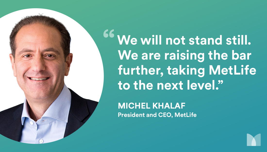 MetLife's tweet photo. Read CEO Michel Khalaf’s annual letter to shareholders to get his perspective on our strong performance and progress in 2022, and what comes next for MetLife: https://t.co/FSRdgiYRfj #AllTogetherPossible #MetLifeProud https://t.co/V2xRqKUxdw