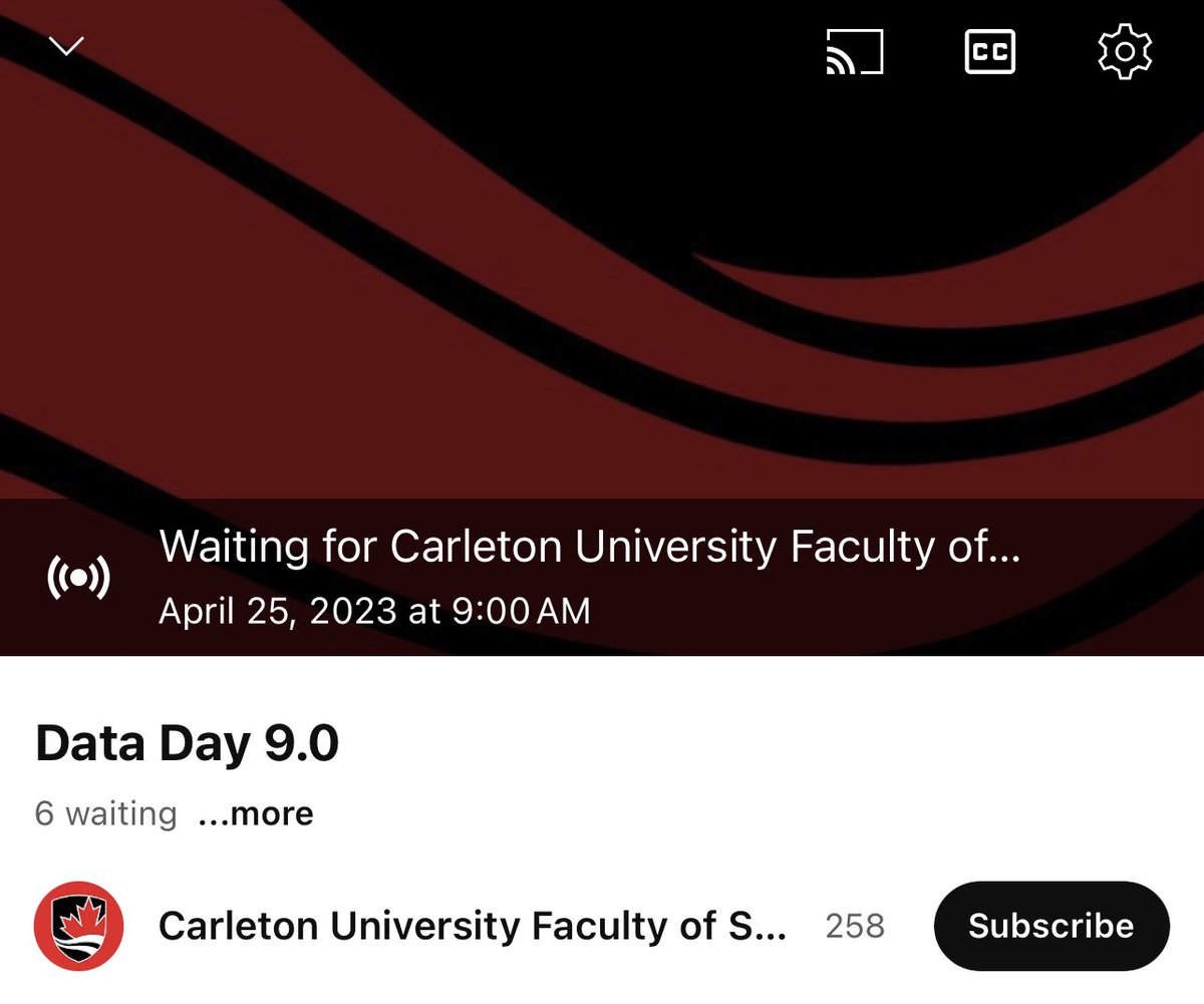 CarletonScience's tweet photo. #DataDay9 at Carleton University begins shortly! Tune in to our livestream so you don’t miss a moment! 

🎥 💻 https://t.co/Mg9BU5smO1 https://t.co/mQ5YrOt0p5