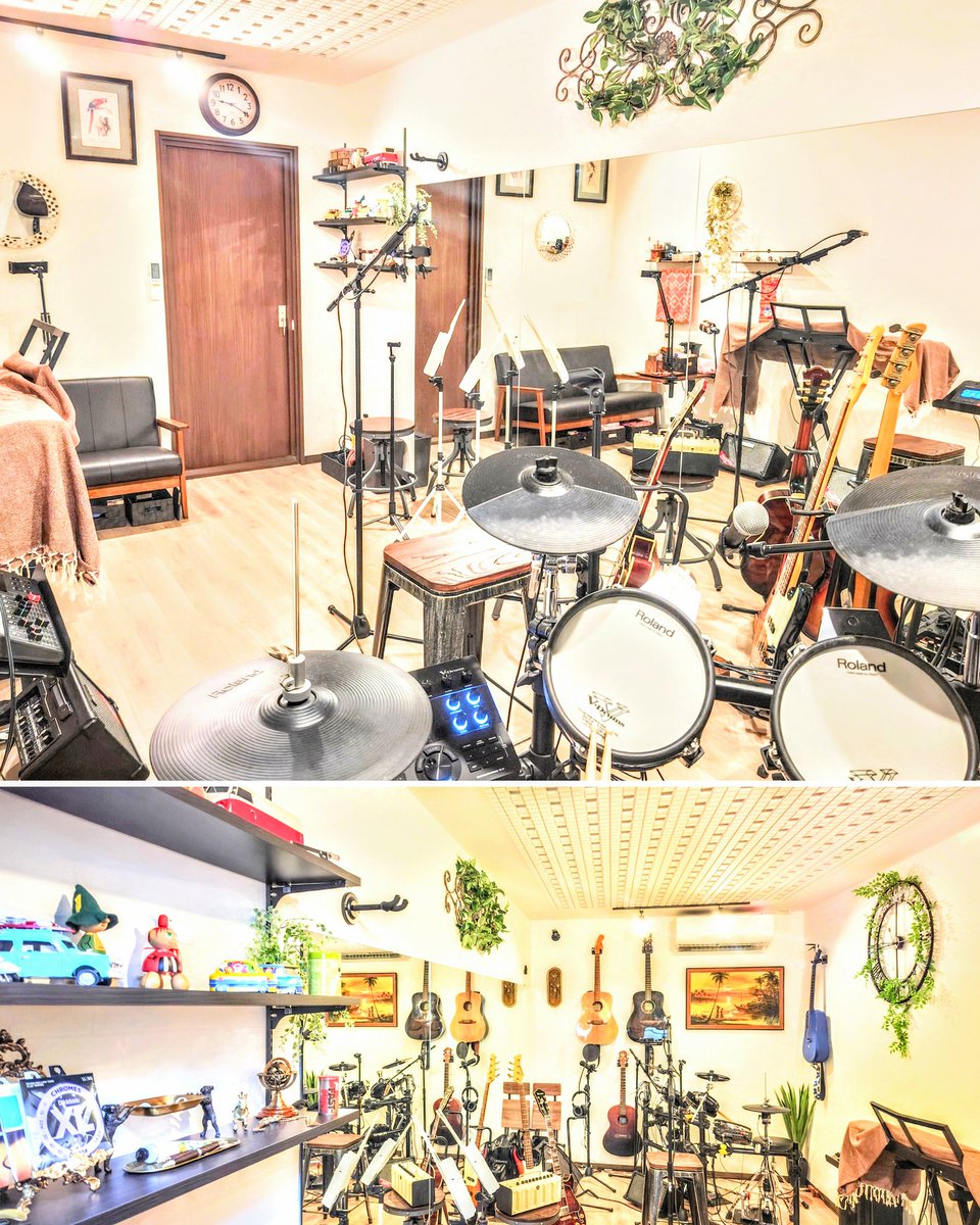 0214towel's tweet photo. バイクごっこと平行して・・バンドごっこもしている為、低コストの防音室を作って戴きました🙋　   
合板＋遮音シート＋石膏ボード＋グラスウール＋石膏ボード＋防音シート＋合板の簡易的な音楽室ですが、爆音でさえなければ周りを気にせず遊べるスペースが出来たので、とても嬉しいです🙆 https://t.co/9kwziTXRJX