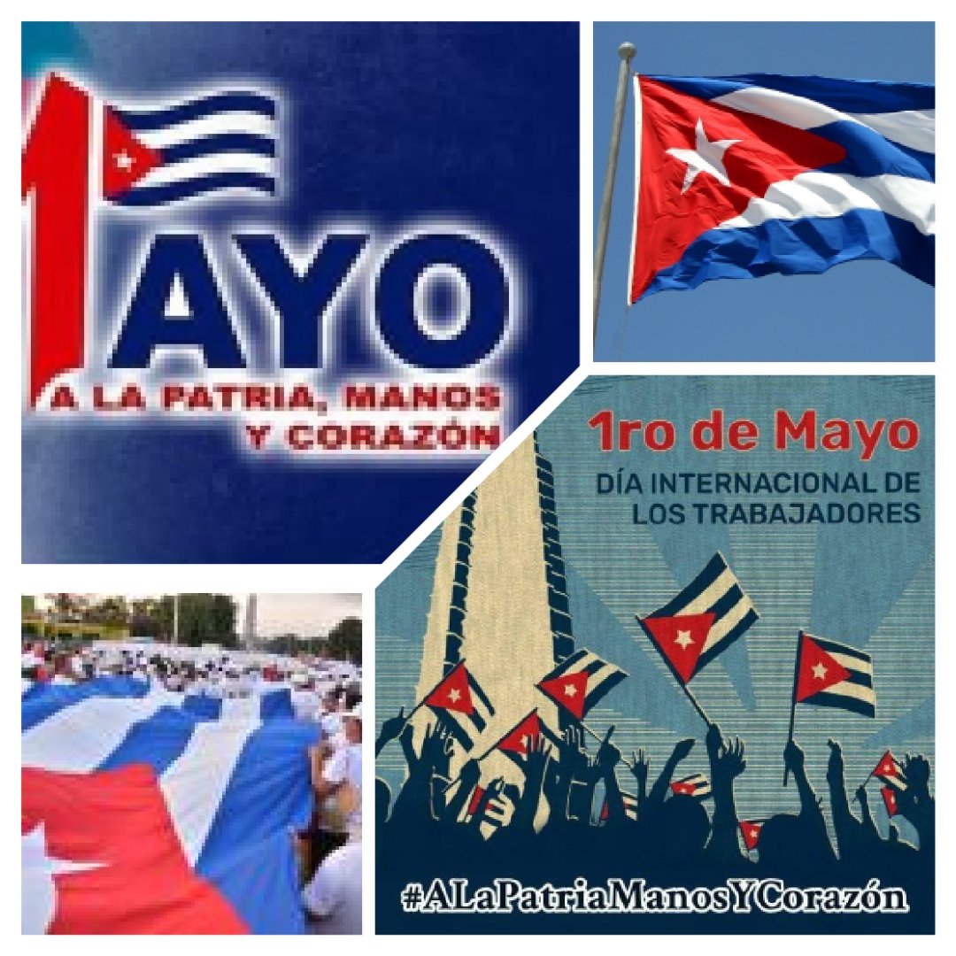 A participar en la fiesta y celebración del #1roDeMayo, de la forma q se diseñe, sean actos o desfiles locales, con el orgullo, alegría y colorido de siempre y más, como muestra de soberanía y libre determinación y de nuestra UNIDAD, 👍🇨🇺♥️, 
#ALaPatriaManosYCorazon, <a href="/MEP_CUBA/">Ministerio de Economía y Planificación de Cuba</a>