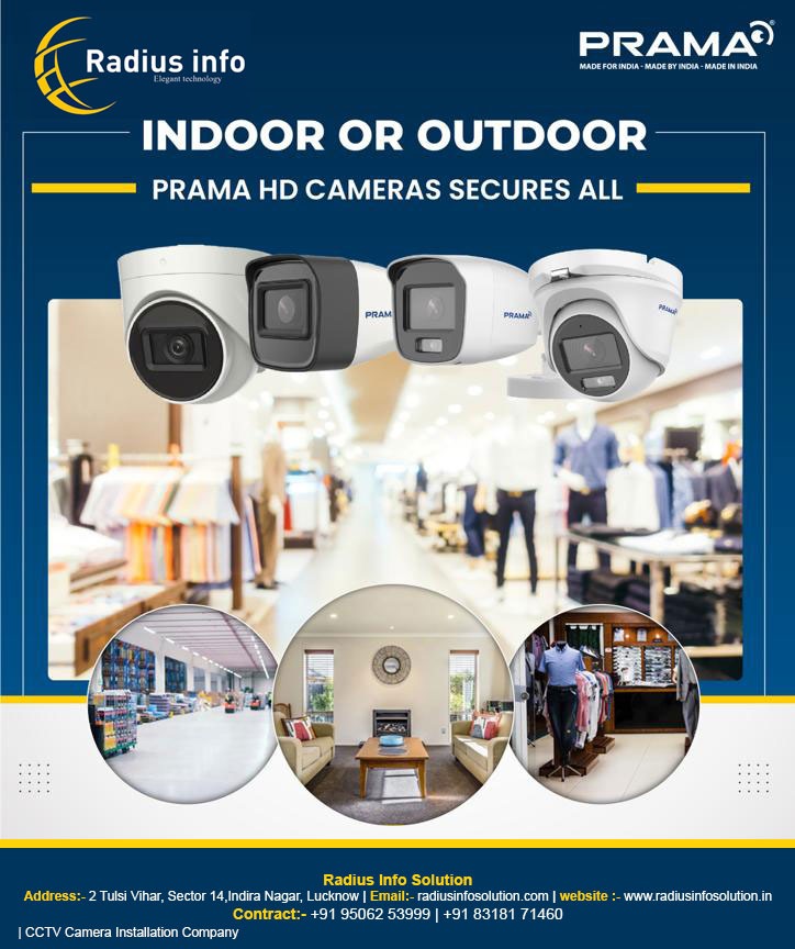 SolutionRadius's tweet image. #Prama #hd #camera and best-in-class and well designed to suit indoor &amp;amp; outdoor application. 
This Series of cameras can be widely used for wide multiple application areas  such as office,home,shopping malls,factories,shops.
#Radiusinfosolution #securitysystem #CCTV