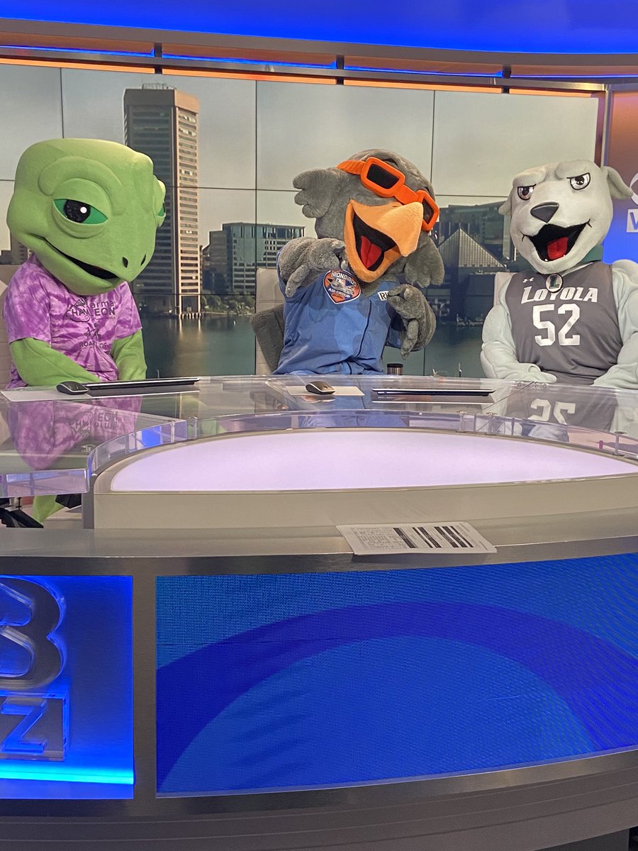 KennedyKrieger's tweet photo. Ready for our close ups, @wjz! @IronBirds @LoyolaMaryland
#MascotChallenge
#RoarForKids https://t.co/heZO5L56Iv