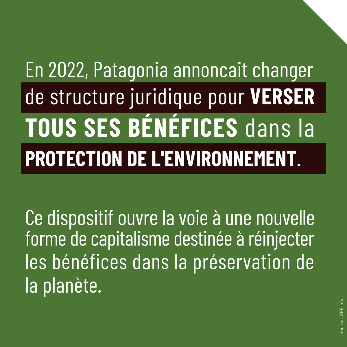 Journée mondiale de l'environnement I 
protéger l'#environnement en versant ses #bénéfices 
<a href="/patagonia/">Patagonia</a>