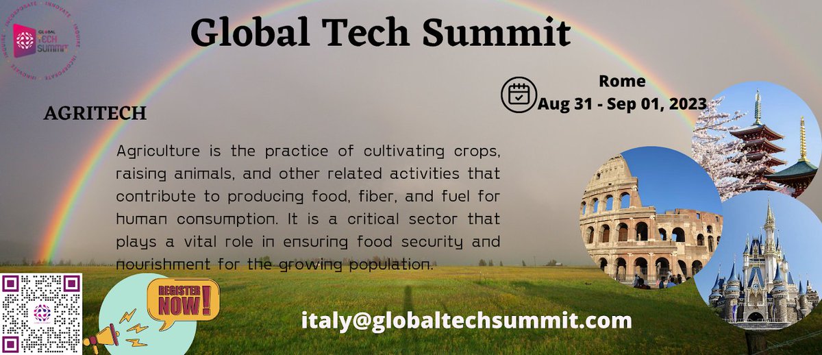 Rometechsummit's tweet photo. 🇮🇹 Probe and prospect #agriculture including your own methods of #technology.

@globaltechsummt 

Register here: https://t.co/bHDFmIfk90

#agritech   #plantsciences  #crops  #Rome   #agriculturalglobal  #farmlife  #farmers   #tractors  #horticluture  #irrigation https://t.co/uqbQFZhfgx
