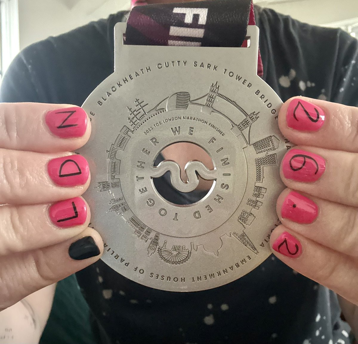 RealDeal's tweet image. I did it ☺️

Feeling proud of myself for training for &amp;amp; completing a marathon with 102 days notice, and so lucky to have an outstanding support squad behind me. 

Shaving 17 minutes off my previous time despite the rain felt nice too. 

#LondonMarathon #WeRunTogether