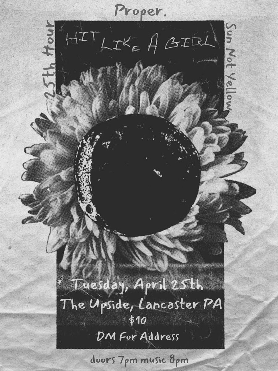 Twitter Tuesday! You know what that means… gig tonight at the upside in Lancaster! DM for address!