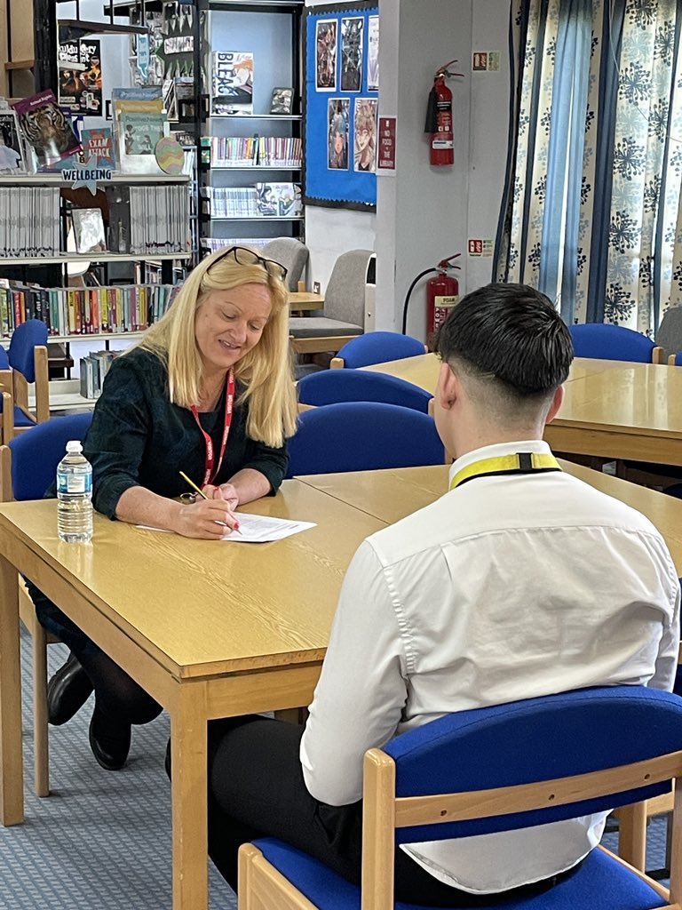 WATCareers's tweet photo. A huge thank you to Nadia from Bedford College and Olivia from Connells for their support this morning. Some great mock interviews with our Year 11 #apprentichipacademy pupils who performed brilliantly. @woottonupper https://t.co/HPVNlhCzXG