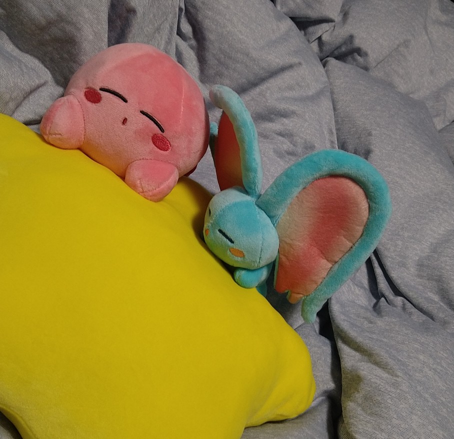 Leticia_Night's tweet photo. 実は転職して今月から新しい職場で。覚えないといけないこととか、資格も取らないといけなくてでハチャメチャな日々。忙殺ってこういうことを言うんだね…タブン。

カービィとエフィリン可愛い(*´Д｀) https://t.co/Wm0nVi0WR5