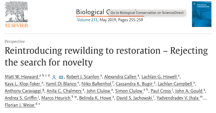 Rewilding Science tweet media