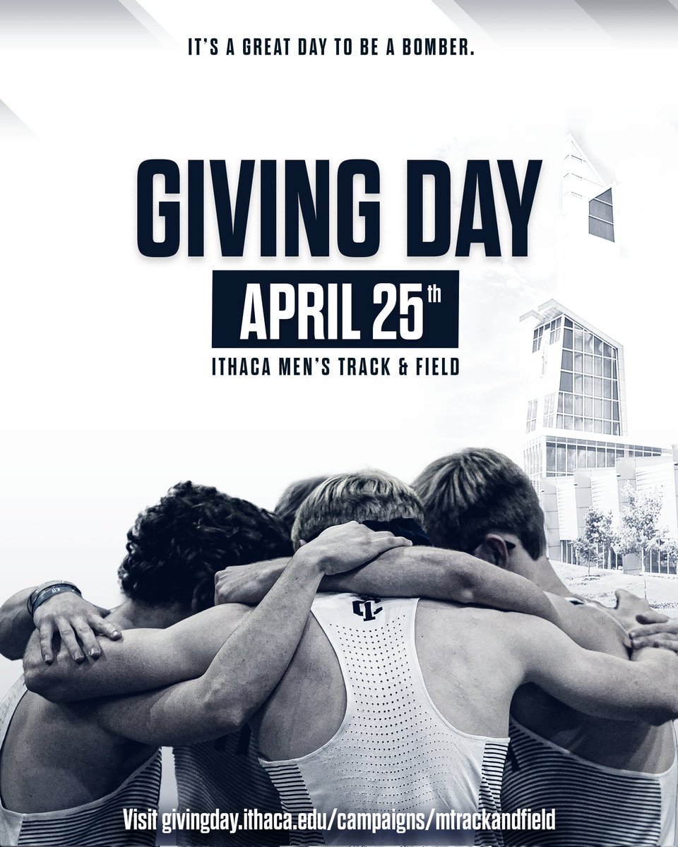 IthacaMXCTF's tweet image. Giving Day is Here and already moving fast!

Consider donating to our program and thank you in advance to those who do!

Cross Country givingday.ithaca.edu/campaigns/mxc

Track and Field
givingday.ithaca.edu/campaigns/mtra…
