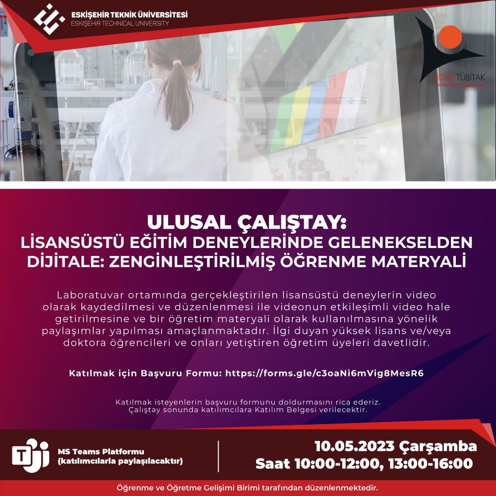 NurayGedik's tweet photo. TÜBİTAK 4005- Yenilikçi Eğitim Uygulamaları Programı’nca desteklenen “Lisansüstü Eğitim Deneylerinde Gelenekselden Dijitale: Zenginleştirilmiş Öğrenme Materyali” başlıklı proje kapsamında ulusal bir çalıştay düzenlenmiştir. + https://t.co/1Xo0IMJjy8