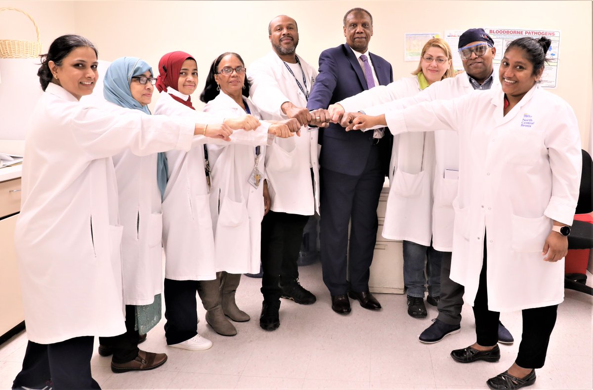 kimberly_joc's tweet photo. It's Medical Laboratory Professionals Week! Huge shoutout to all @NYCHealthSystem lab workers for their work, especially related to COVID-19 vaccines. Here’s the esteemed group from NYC Health + Hospitals #NorthCentralBronx. Join the team: https://t.co/CwbNkHVCUi
#LabProsWeek https://t.co/paRK74uQU3