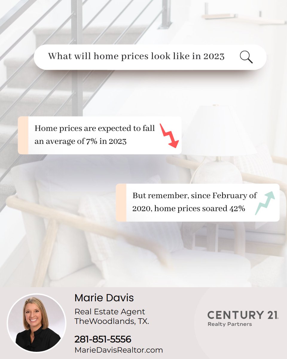 mariedavishomes's tweet photo. Wondering what home prices will look like in 2023?

Want to get more stats on what our market is currently doing? Send a DM to get the latest data!

#Century21 #RealtyPartners #realestate101 #realestatetips #realestateterms #realestatevocab #realtortip #askyourrealtor https://t.co/XqIBZecP6c