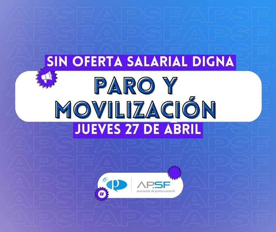 ‼️Resolución de la asamblea extraordinaria de las y los trabajadores de prensa
📢PARO de 24 hs con MOVILIZACIÓN para este jueves 27/4
#BastaDeSalariosDeHambre #ElSueldoNoAlcanza #PeriodismoEnEmergencia #UnidadDeLxsTrabajadores
Leé el comunicado completo 👉 bit.ly/3HcXHoy