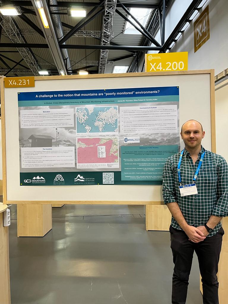 Are you at #egu23? Visit us now at X4.231 for our poster 'A challenge to the notion that mountains are 'poorly monitored' environments?” & check out our latest GEO Mountains in situ inventory 🌄

#EO4Mountains #EO4Impact #mountaindata