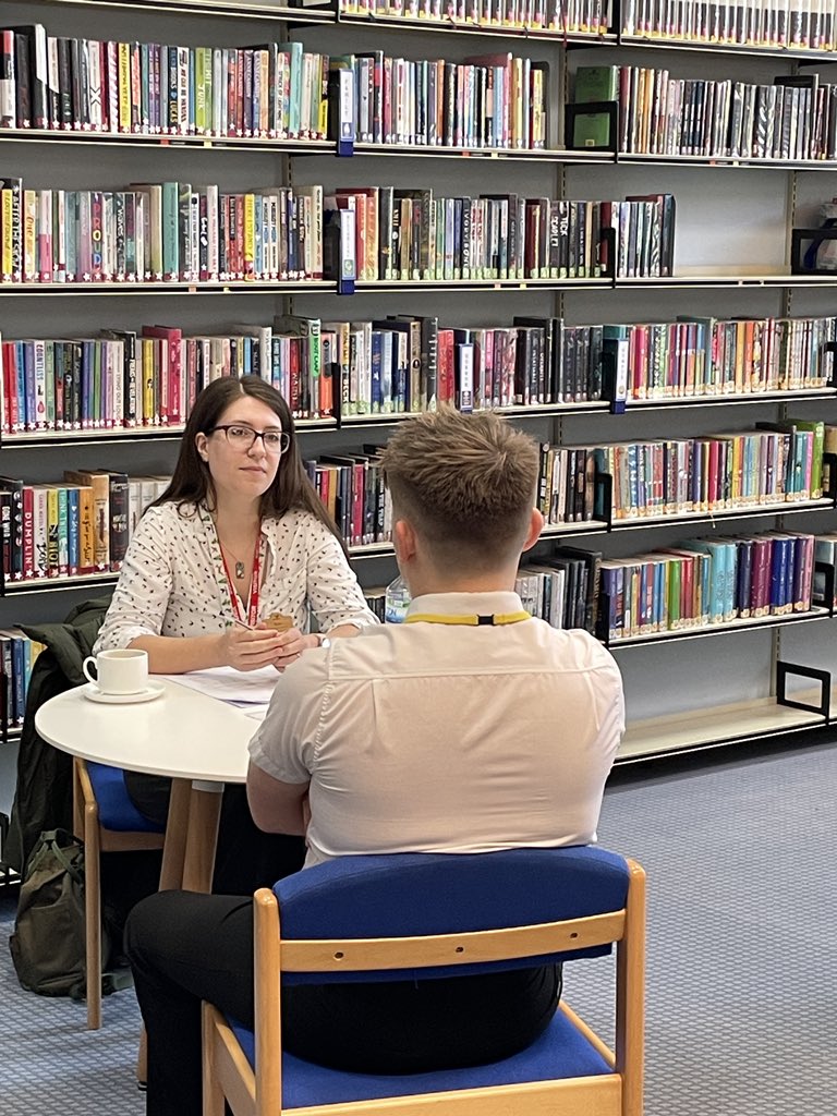 WATCareers's tweet photo. Some more mock interviews @woottonupper this morning with Year 11 #apprenticeshipacademy pupils. A big thanks to Helen and Beth from CenterParcs for their support. Our pupils did brilliantly despite their initial nerves. https://t.co/FNm4UfGloP
