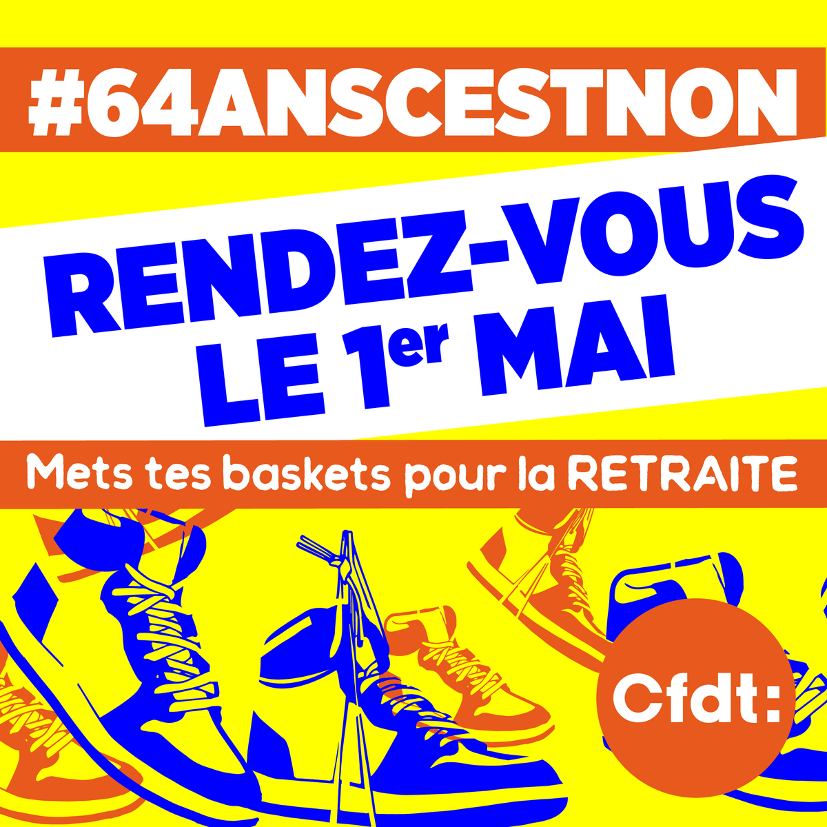 CFDT_IDF's tweet photo. Cassons la baraque le #1ermai. Montrons notre désaccord avec cette réforme. 
📢Manifestation parisienne unitaire de République à Nation en passant par Voltaire.
Rdv #CFDT 🦺à 13h pour un départ à 14h.
Ordre des OS:  UNSA Jeunes CFE-CGC CFDT CFTC Solidaires FO CGT FSU.
A lundi ! https://t.co/HKmVzoprza