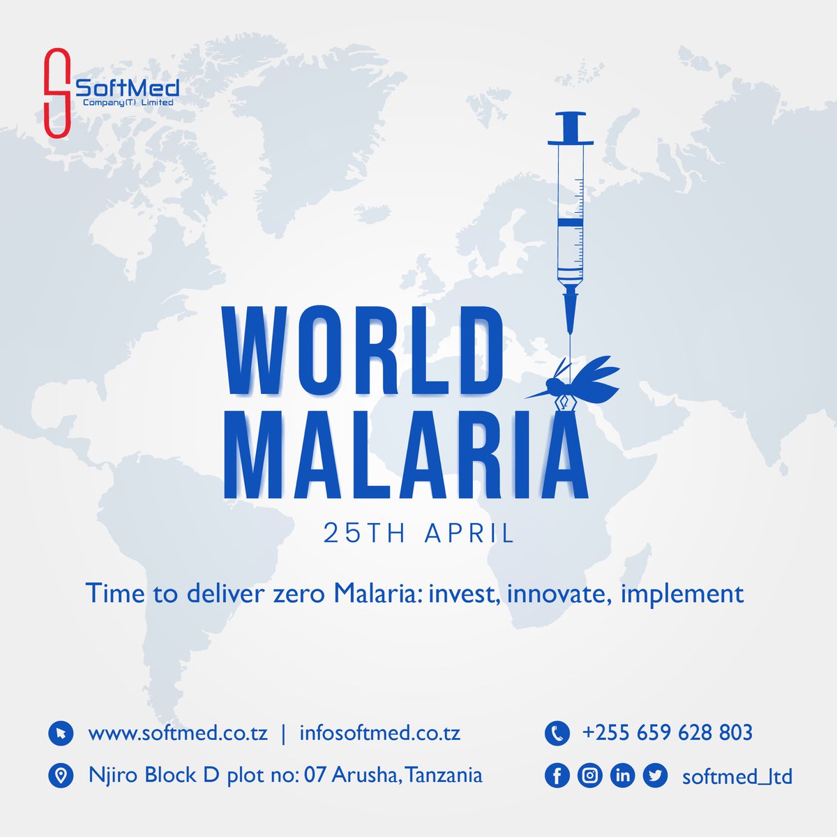 softmed_ltd's tweet photo. This #WorldMalariaDay, we're joining the global community in the fight to deliver zero malaria. It's time to invest in new innovations & implement effective strategies to combat this deadly disease. Let's work together towards a malaria-free world. #ZeroMalaria #Softmed https://t.co/07vW4sNd8c