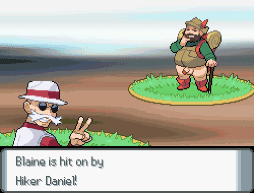 Apparently, there's a secret Pokemon battle, you can unlock where the hikers can hit on you!

The edit is by @/C17783988, he makes very nice edits!