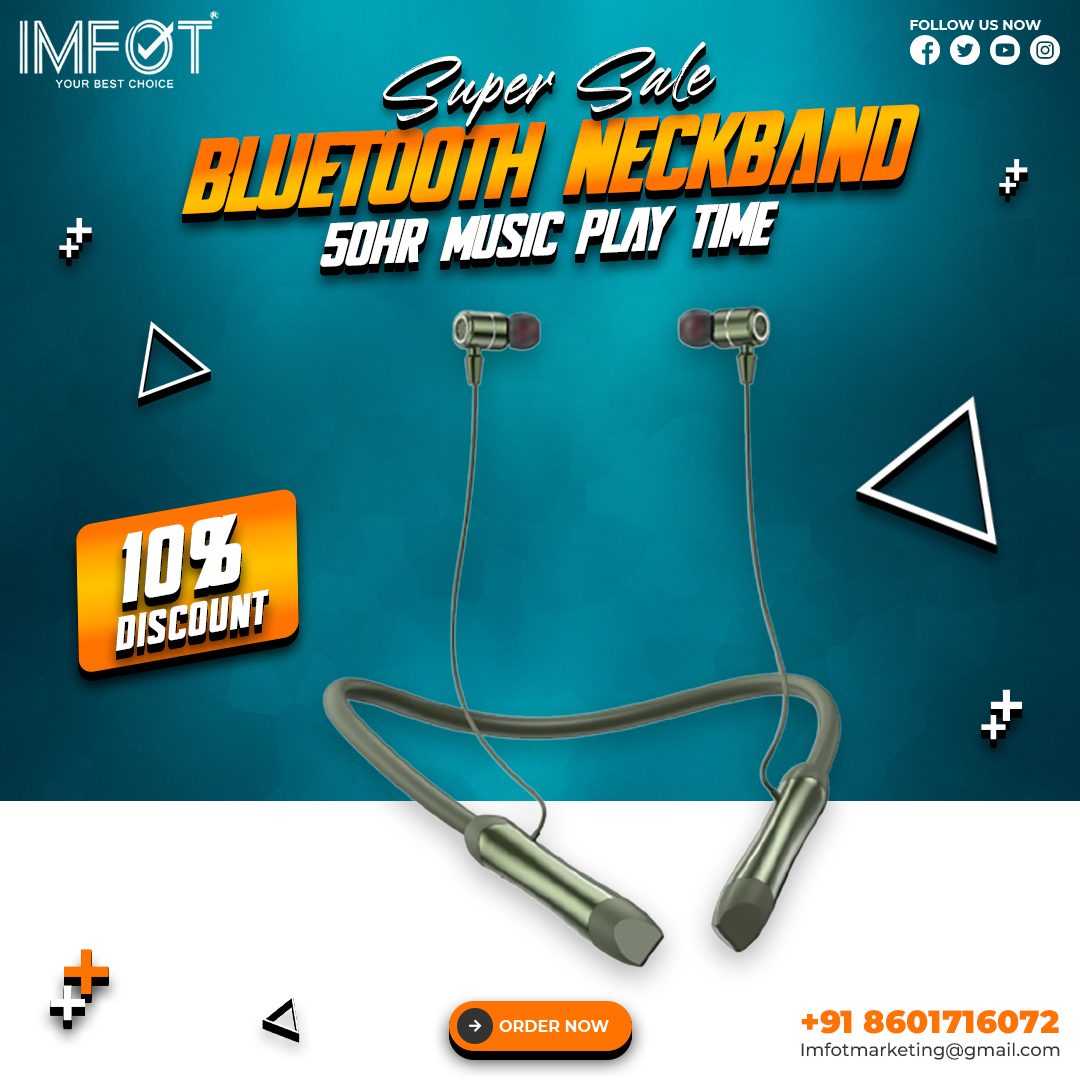 Discover the best Bluetooth neckband headphones that will delight you with their smart features and premium sound 🎧

To Order, Call Us: +91 8601716072 👈
.
.
#bestneckband #neckbandHeadset #earphones #Bluetooth #bluetoothearphone #neckbands #NeckbandEarphones #imfot
