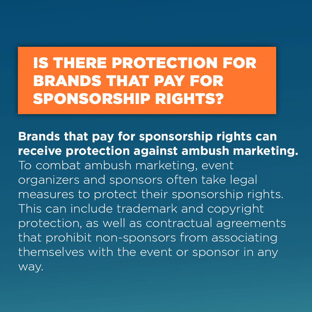 IPMoeller's tweet photo. Ambush marketing is a cost-effective way for companies to gain commercial benefits at large-scale events without paying for official sponsorship.However, it can harm the reputation of those who have paid for sponsorship rights. https://t.co/0YENIlr3Ap