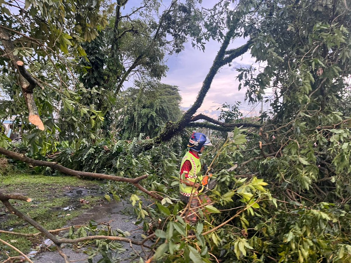 BOMBAperak's tweet photo. OPS KHIDMAT KHAS BANTUAN POKOK TUMBANG yg menghalang laluan bg musim perayaan 
Pasukan Bomba Sukarela Pekan Baru dan Pasukan Bomba Sukarela Menglembu bg membantu JBPm di beberapa lokasi laluan utama sekitar IPOH dan Menglembu https://t.co/QOvGNV7x0X