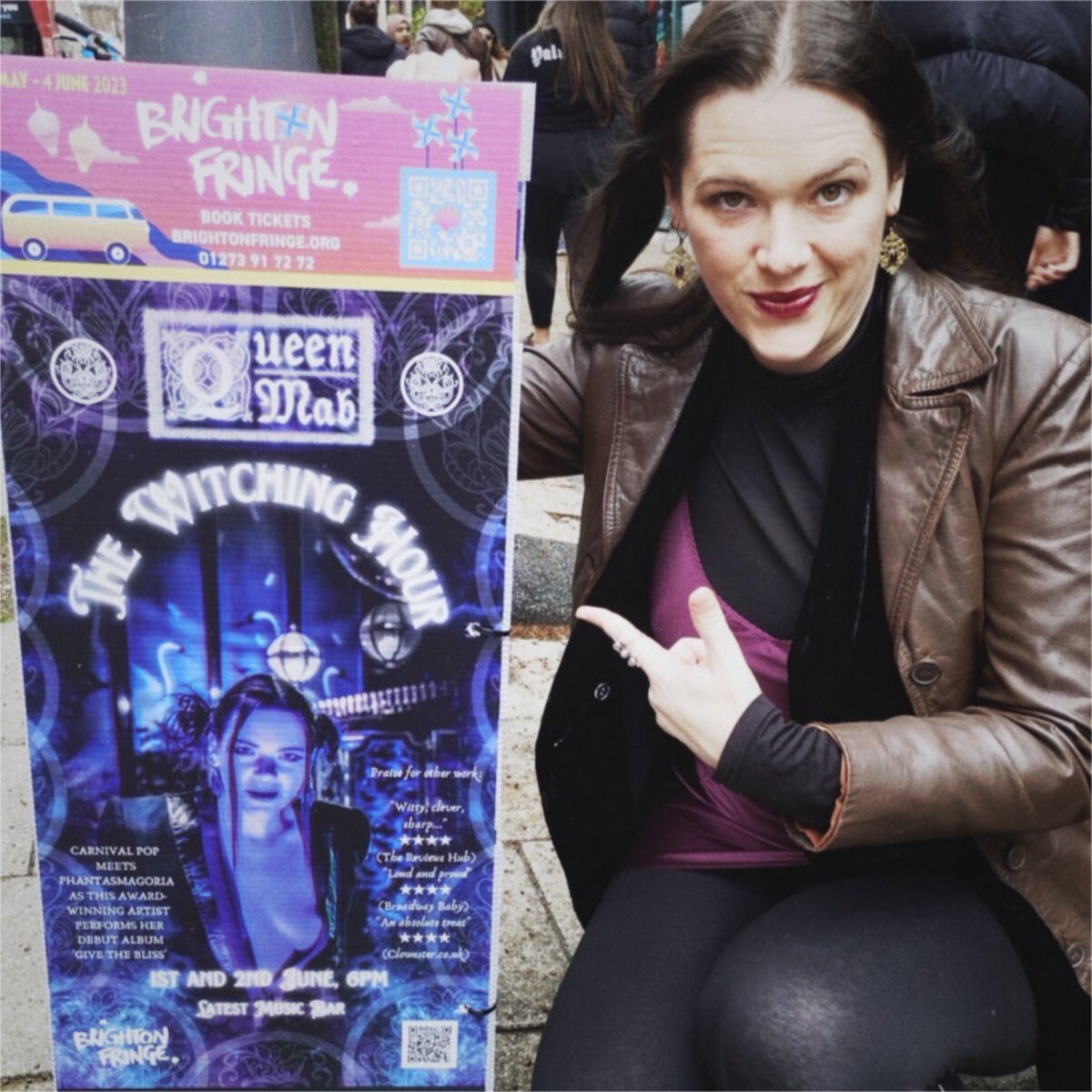 🌚 The Witching Hour approaches 🌚

Look at my sexy poster! The city is gearing up for <a href="/brightonfringe/">Brighton Fringe</a> and it’s less than six weeks to go before I take over the <a href="/latestmusicbar/">Latest Music Bar</a> for two nights!

✨ 1st &amp; 2nd June, 6pm 
🎟️ Tickets on sale NOW: bit.ly/3AuAfiU