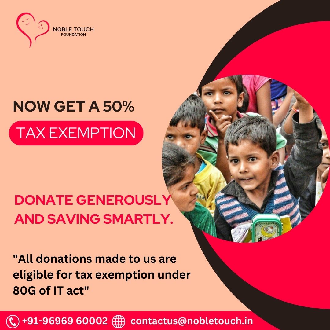 NobleTouchF's tweet photo. Noble Touch Foundation offers an opportunity to donate generously and also save on taxes.
#NobleTouchFoundation #taxexempt #charity #giveback #taxexemption #givingback #taxdeduction #TaxExemptDonations
#GiveBackAndSave
#CharitableGiving
#DonateAndDeduct
#TaxBenefits
#SupportNGO https://t.co/V1lbBXCGEh