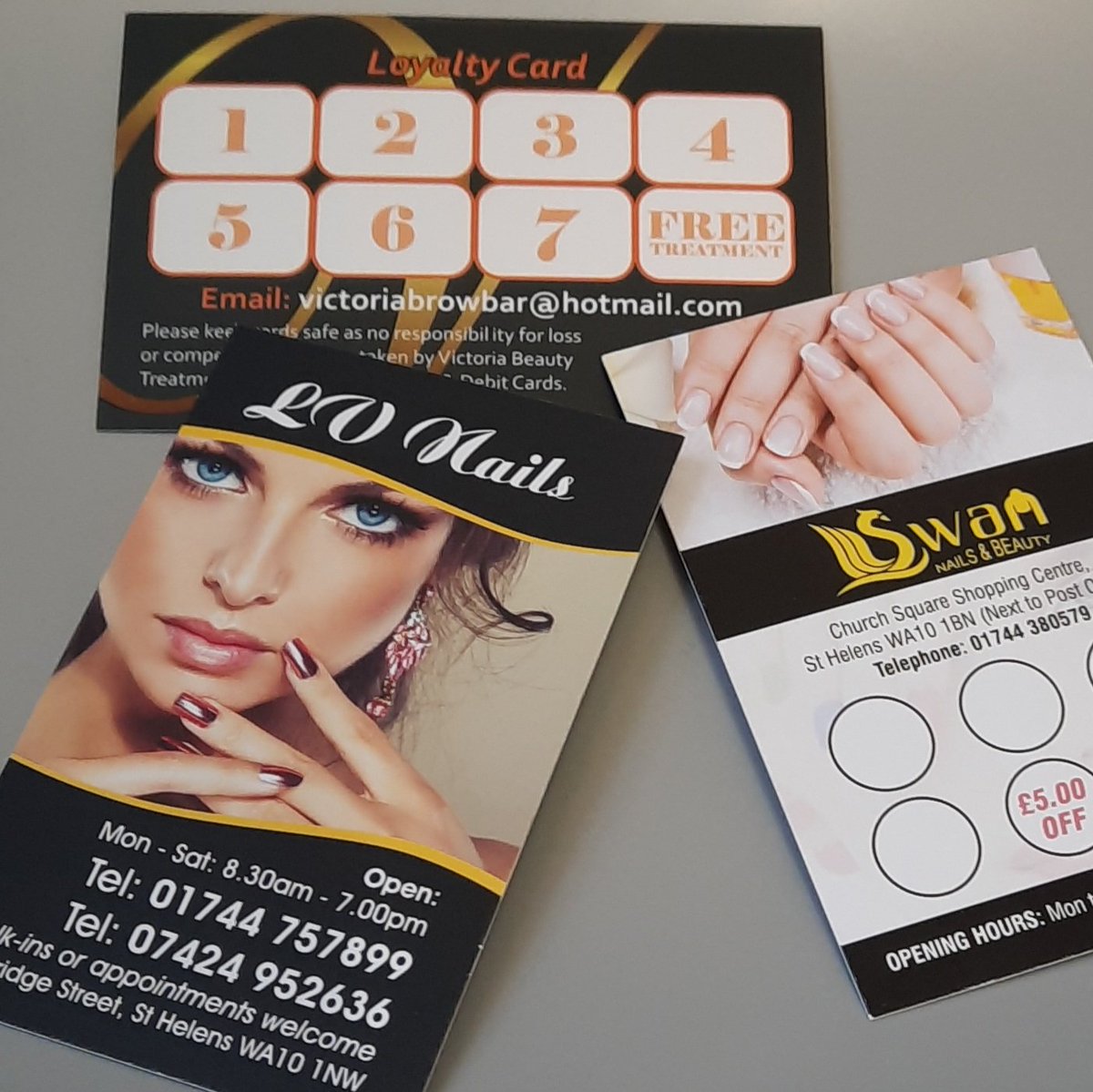 MasterprintUK's tweet photo. The back of business cards can be used as loyalty cards to encourage your customers to keep coming back. #nails #beauty #printing #shoplocal https://t.co/mduka9bQAi