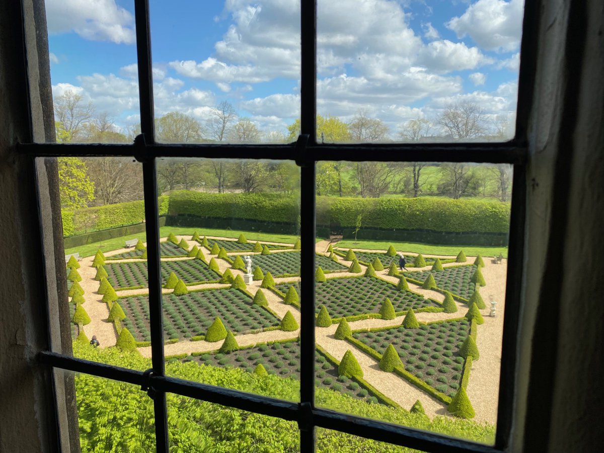 We love this view of Ham's Cherry Garden through its fabulous windows-it's like looking at a painting!
Explore the house from 12-4pm & the garden from 10am-5pm (last entry at 4.30pm).

#garden #gardens #history #London #Richmond #VisitRichmond #RHSPartnerGarden #RHSPartnerGardens