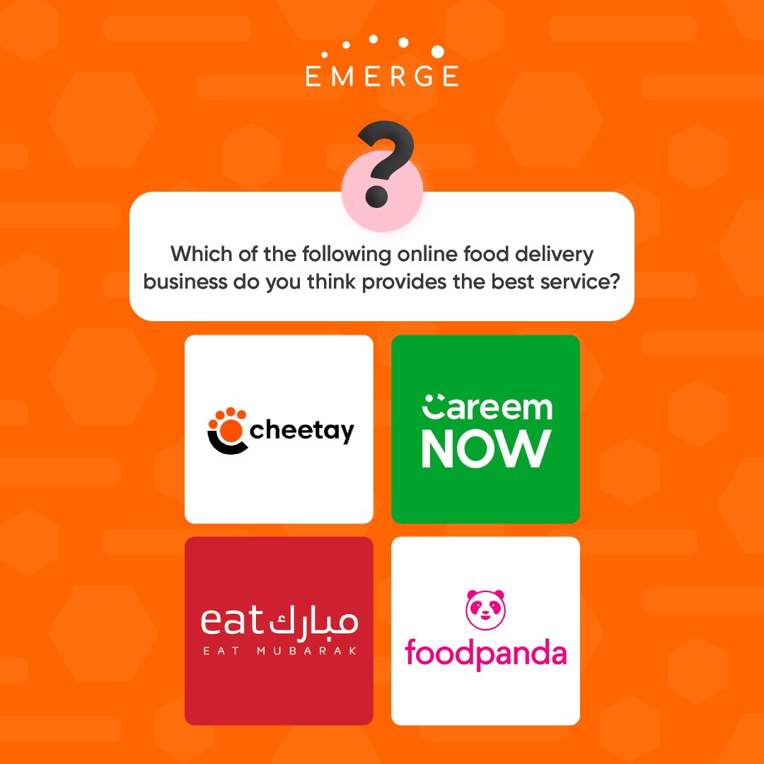 In your opinion which online food delivery business is widely recognized for providing exceptional services?

Share your thoughts with us in the comments below!

#Emerge #startups #investments #Aimviz #quiztime #quizoftheday #startupquiz