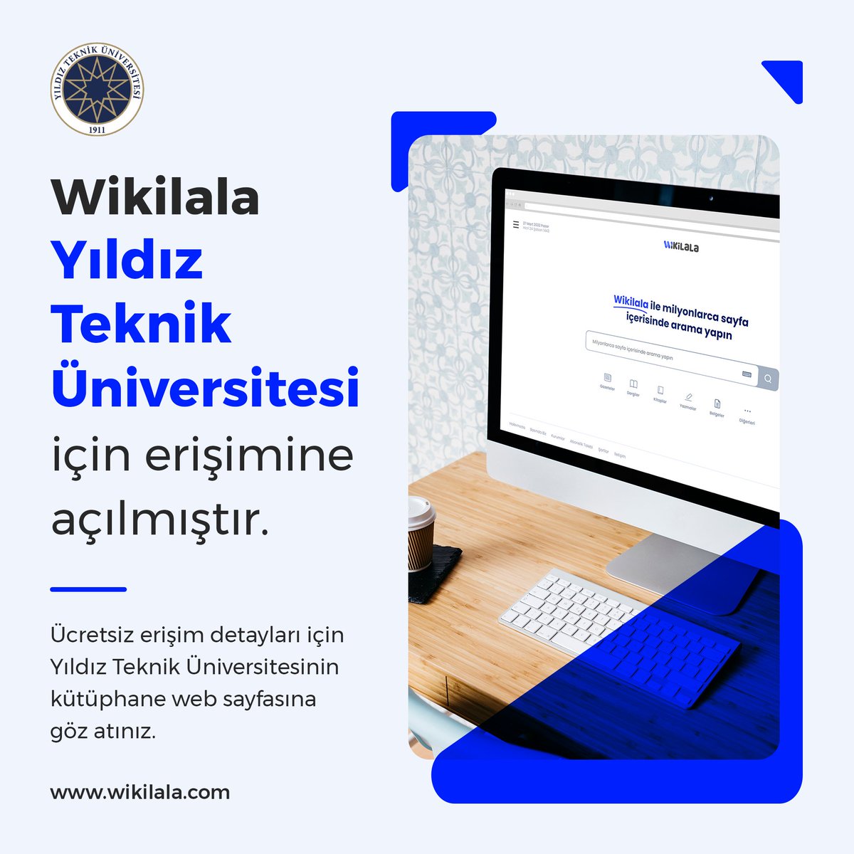 Değerli takipçilerimiz,
Wikilala.com, Yıldız Teknik Üniversitesi kullanıcılarının erişimine açılmıştır.

Erişim hakkında detaylı bilgi için linke tıklayınız.
ktp.yildiz.edu.tr/duyurular/Wiki…