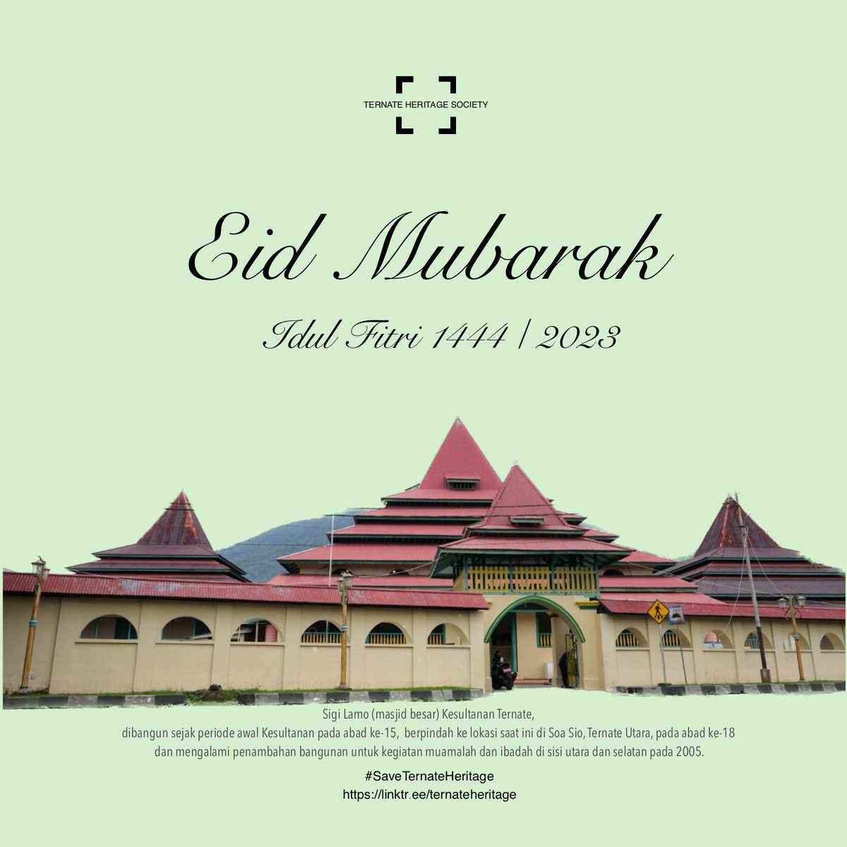 Semoga diterima semua amal ibadah kita, Mohon Maaf Lahir Batin #EidMubarak #SaveTernateHeritage