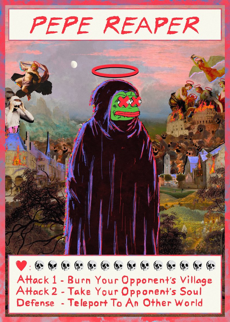 farokh's tweet photo. GM! Off to Texas today! 🤠

PEPEREAPER, Fake Rare S8C7, by @otherworld_xx 🐸 https://t.co/wXZaJWQrLH