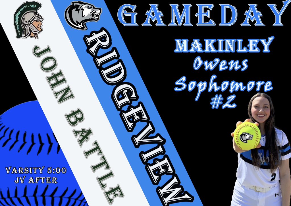 packsoftball1's tweet photo. Game Day on The Ridge this afternoon as we host the Lady Trojans of John Battle. Varsity will start at 5:00 and JV will follow.  If you can’t make it, the game will be live on our Facebook page.  #gopack https://t.co/Myw9pAueGj