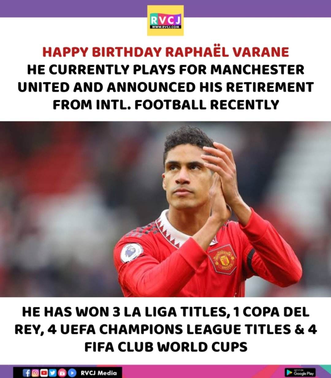 Happy Birthday Raphael Varane!  
